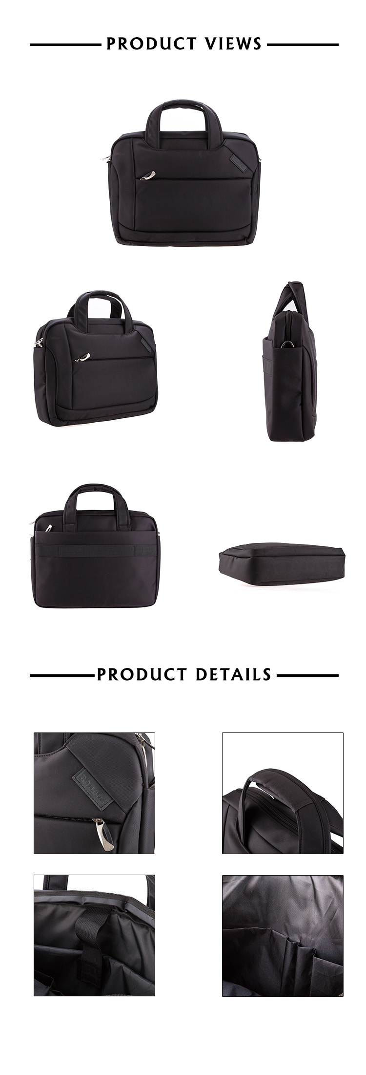 13 inch Lightweight Polyester Men Office Bags Briefcase 