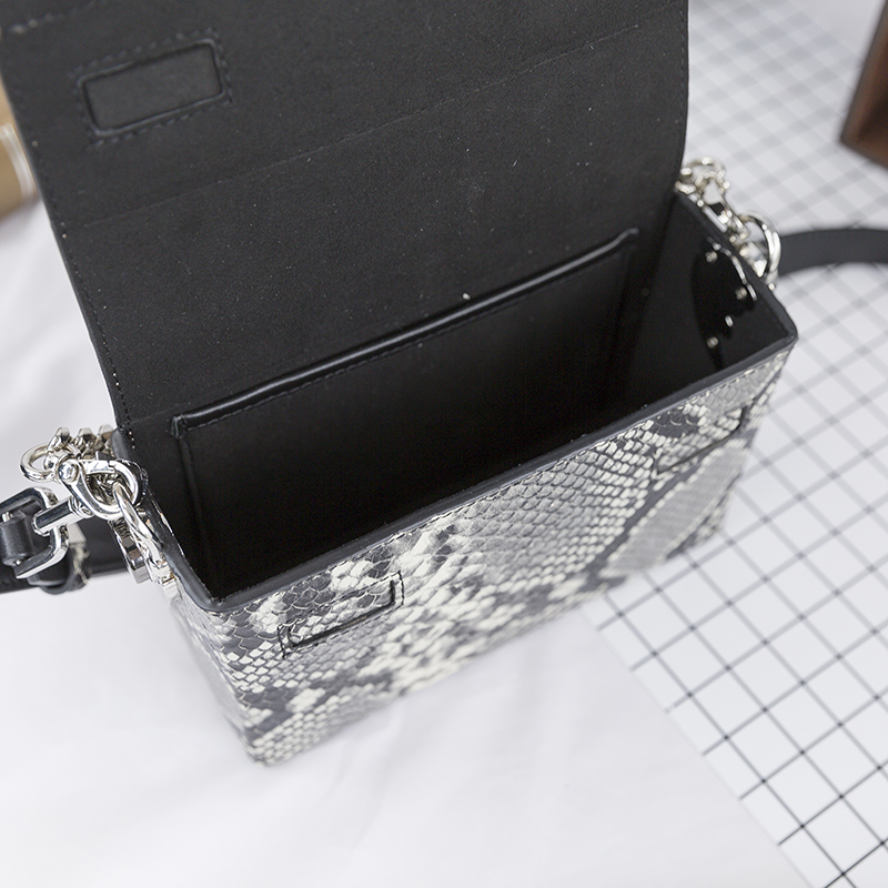 Mini Luxury Snake with croco leather box bag