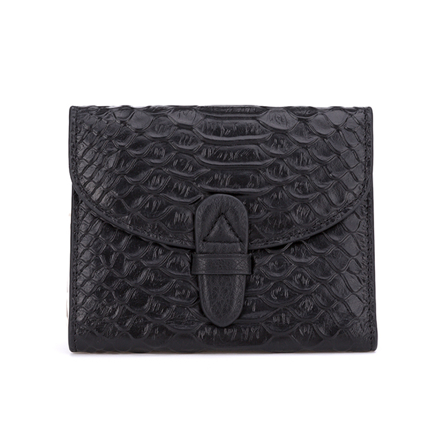 Crocodile Genuine Leather Short Wallet For Women