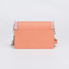 Orange fringe PU handbag with square shape