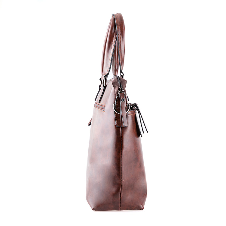 Factory Wholesale Mens PU Leather Crossbody Bag Briefcase 
