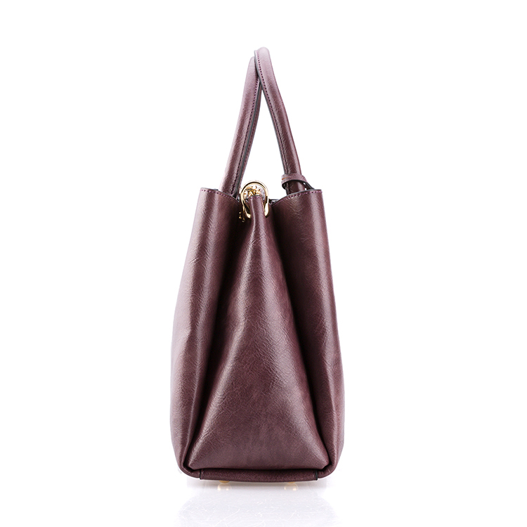 Fashion Two Tone PU Leather Woman Tote Handbag 