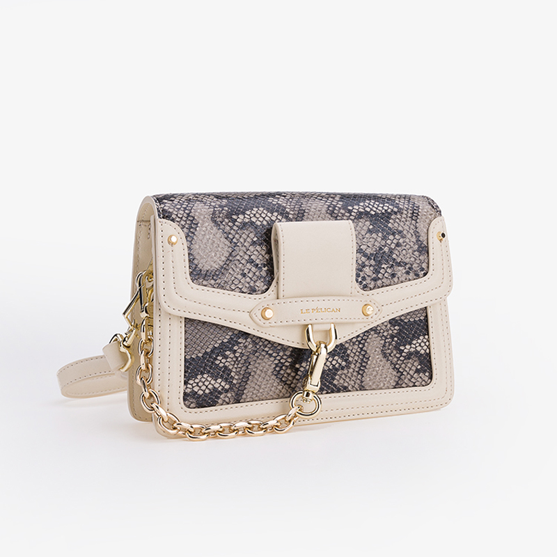 Snake Pattern Matel Chain Handbag Elegant Women Handbags