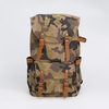 Camouflage Zippered Waterproof Mens Waxed Canvas Backpack