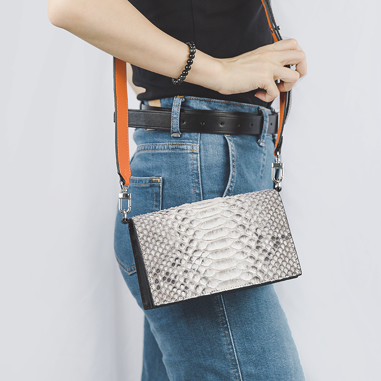 Luxury Real Python Genuine Leather Women Bag