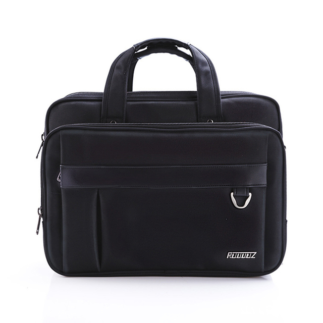Black Oxford Business Briefcase for Laptop Computer