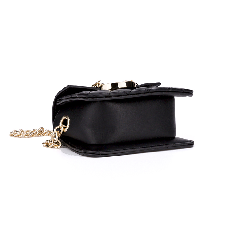 Mini Luxury Black PU Ladies Handbag For Woman